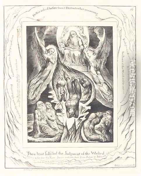 Illustrations of the Book of Job Oil Painting - William Blake