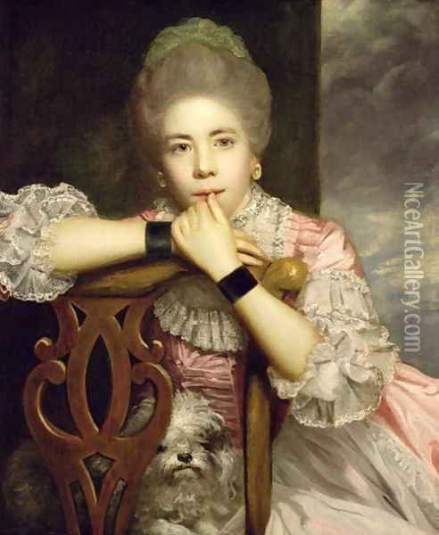 Mrs Abington as Miss Prue in Congreves Love for Love, 1771 Oil Painting - Sir Joshua Reynolds