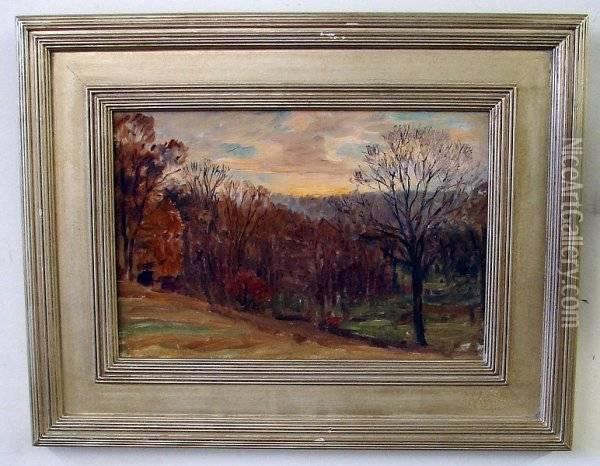 Fields In Fall Oil Painting - Anna Richards Brewster