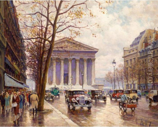 Le Madeliene, Paris Oil Painting - Henri Malfroy