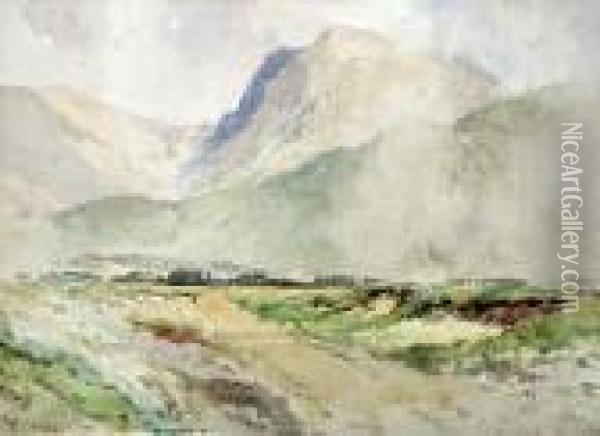 Mountain Landscape Oil Painting - Joseph Carey Carey