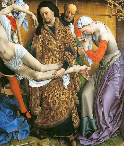 Deposition (detail) 2 Oil Painting - Rogier van der Weyden