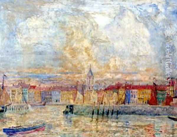 The Docks of Ostende Oil Painting - James Ensor