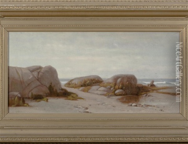 The Beach At Annisquam Oil Painting - Albion Harris Bicknell
