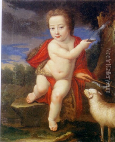 Portrait D'un Enfant De France Oil Painting - Pierre Mignard the Elder