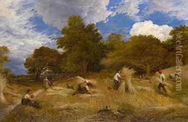 Wheat 1860 Oil Painting - John Linnell
