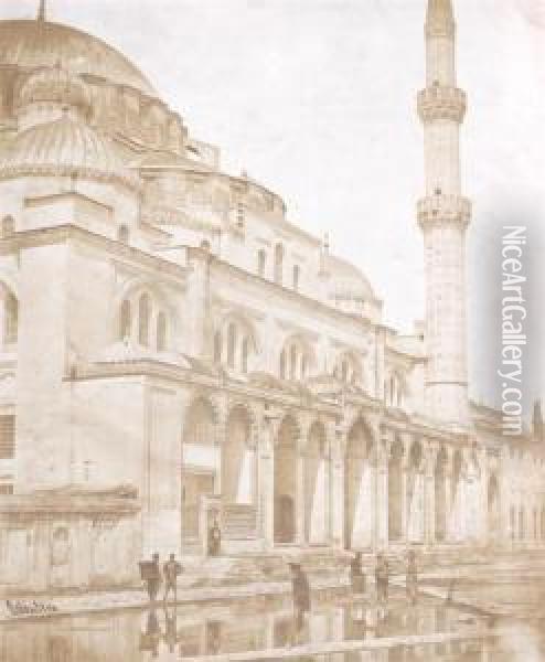 Mosque Of Shah Zaideh Constantinople Oil Painting - James Robertson