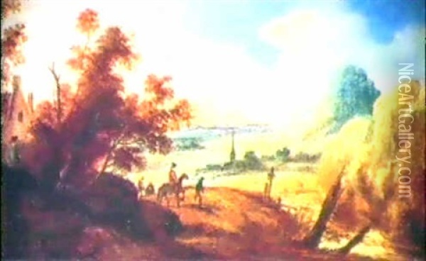 Scene Villageoise Oil Painting - Frans de Momper