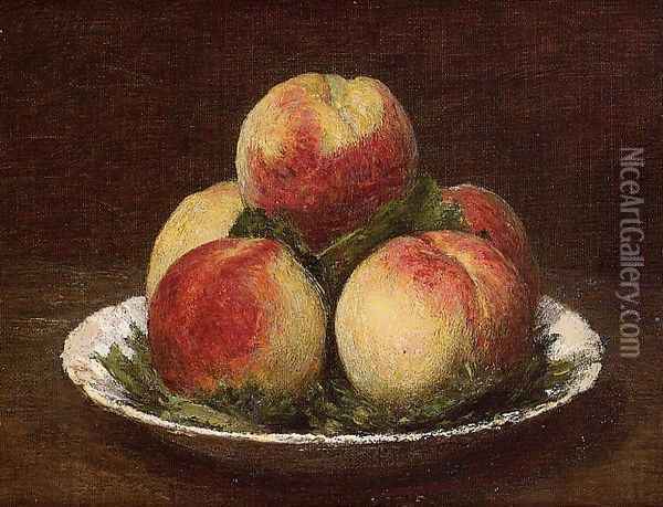 Peaches I Oil Painting - Ignace Henri Jean Fantin-Latour