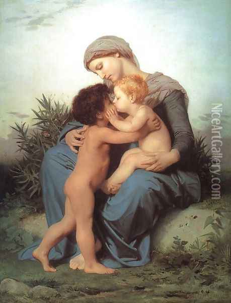 Fraternal Love 1851 Oil Painting - William-Adolphe Bouguereau