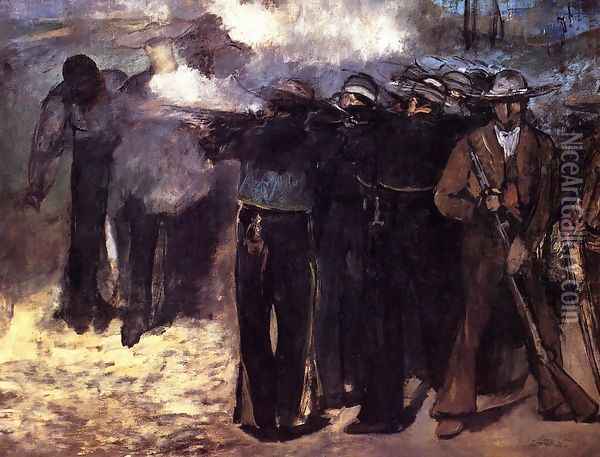 The Execution of the Emperor Maximilian Oil Painting - Edouard Manet