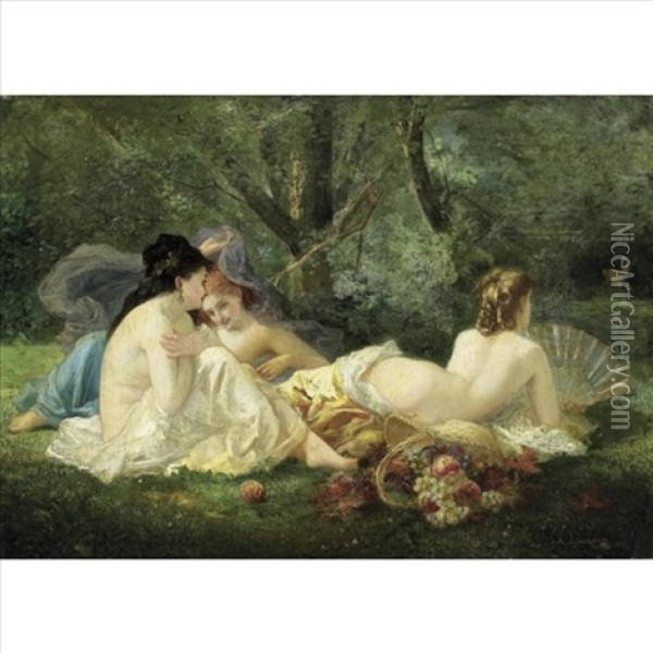 An Afternoon Idyll Oil Painting - Nicholas Auguste Laurens