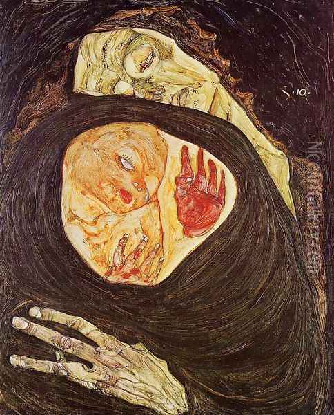Dead Mother Oil Painting - Egon Schiele