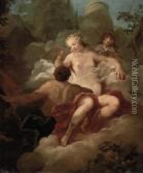 Venus And Mars Oil Painting - Charles Joseph Natoire