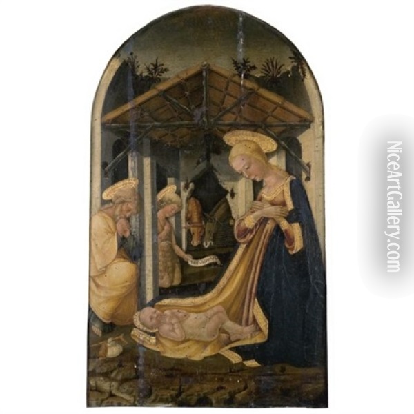 The Nativity Oil Painting - Neri di Bicci