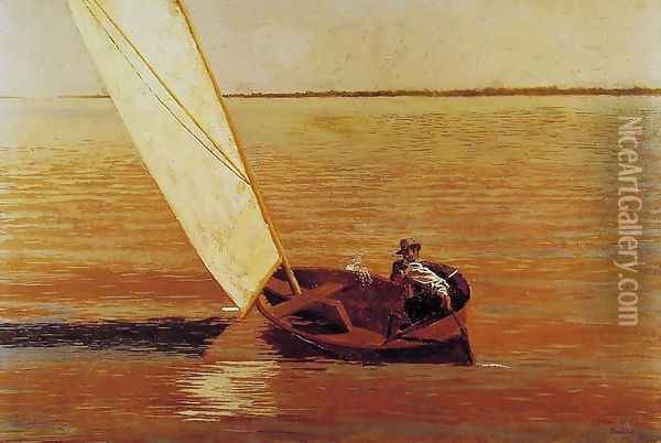 Sailing Oil Painting - Thomas Cowperthwait Eakins