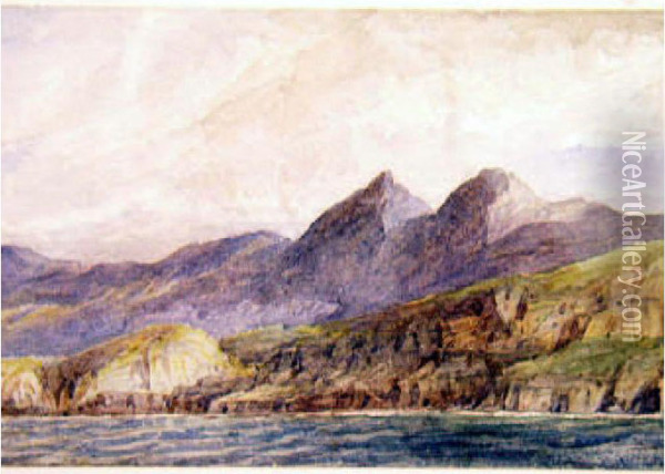 Coastal View Of Jura Oil Painting - Samuel Holden