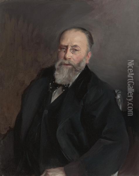 Portrait Of Baron De Rothschild Oil Painting - Giovanni Boldini
