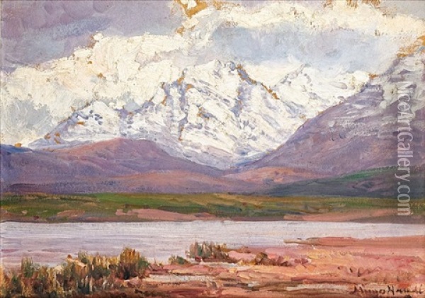 Breede River, Worcester Oil Painting - Pieter Hugo Naude