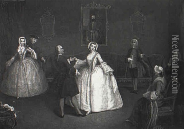 The First Dance Oil Painting - Joseph Charles Giuseppe Flipart