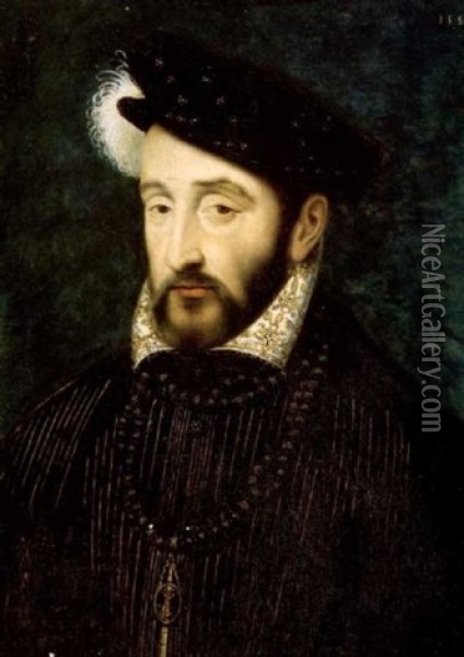 Portrait Du Roi Henri Ii Oil Painting - Francois Clouet