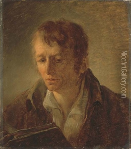 Autoportrait Oil Painting - Simon-Joseph-Alexandre Clement Denis