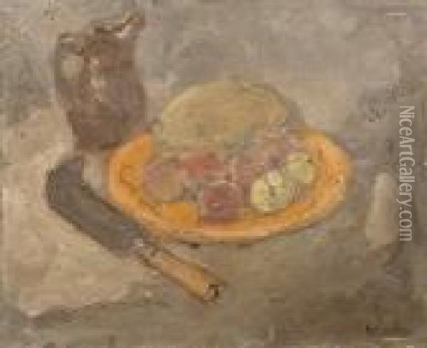  L'assiette De Fruits  Oil Painting - Georges Bouche