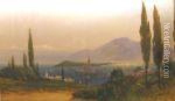 A View Of Lake Garda Oil Painting - John Shapland