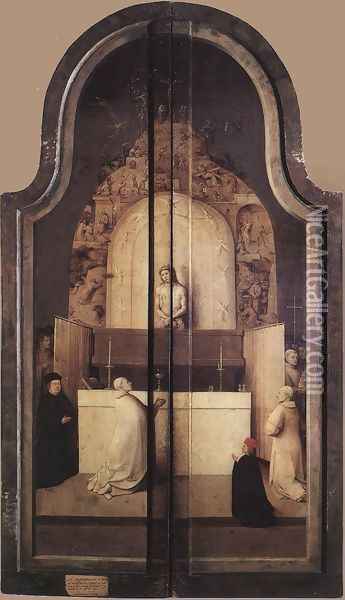 Triptych of the Adoration of the Magi (closed) c. 1510 Oil Painting - Hieronymous Bosch