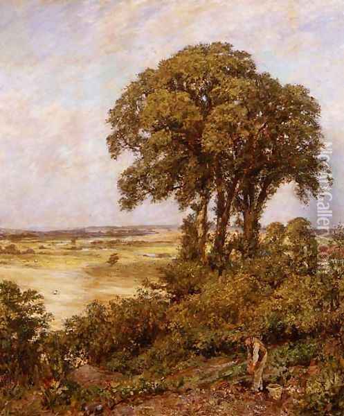 Landscape in Sussex, 1898 Oil Painting - James Charles