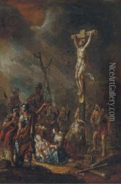 The Crucifixion Oil Painting - Giovanni Battista Crosato