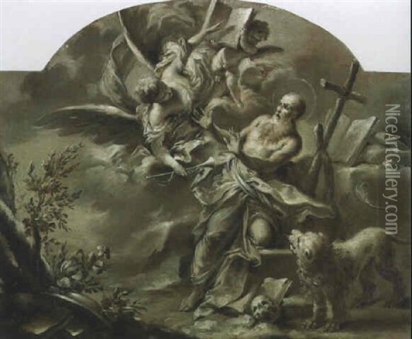 Saint Jerome Oil Painting - Giuseppe Varotti