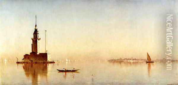 Leander's Tower on the Bosphorus Oil Painting - Sanford Robinson Gifford