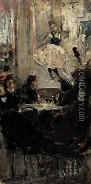 Cafe Concert Oil Painting - Giovanni Boldini