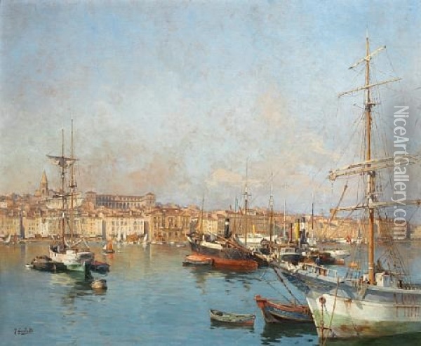 The Old Port Of Marseilles Oil Painting - Joseph Garibaldi