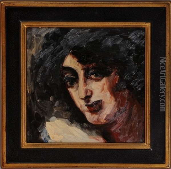 Vamp No.51, The Muse Oil Painting - Merton Clivette