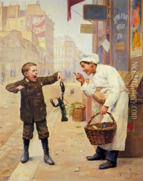 I Told You So! Oil Painting - Paul-Charles Chocarne-Moreau