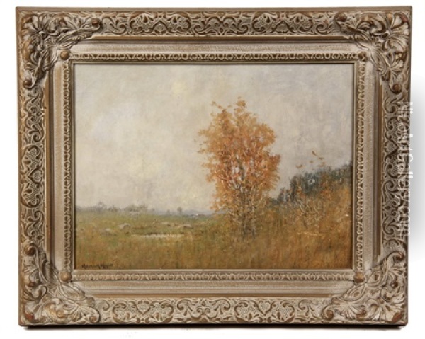 Autumn Hillside Oil Painting - Robertson K. Mygatt