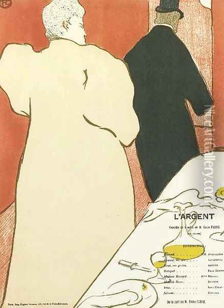 Programme pour L'Argent Oil Painting - Henri De Toulouse-Lautrec