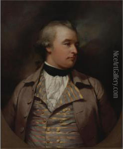 Portrait Of Phillip Morshead, Esq. (1748-1803) Of Widey Court, Plymouth Oil Painting - James Northcote
