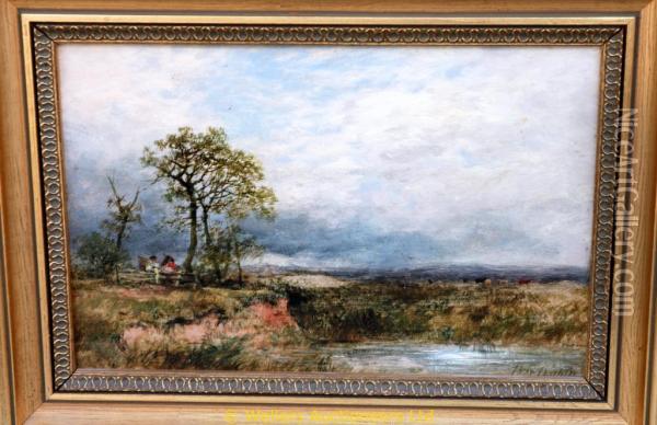 Landscape With Figures Oil Painting - Peter Deakin