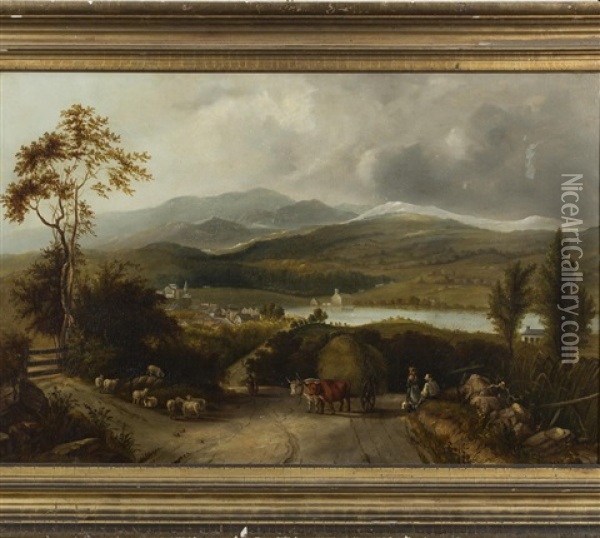 View Of Meredith, New Hampshire Oil Painting - Edmund C. Coates