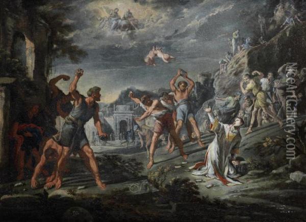The Martyrdom Of Saint Stephen Oil Painting - Domenico Gargiulo