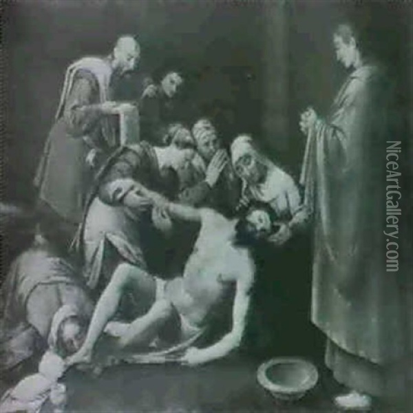 The Pieta Oil Painting - Adam van Noort the Elder
