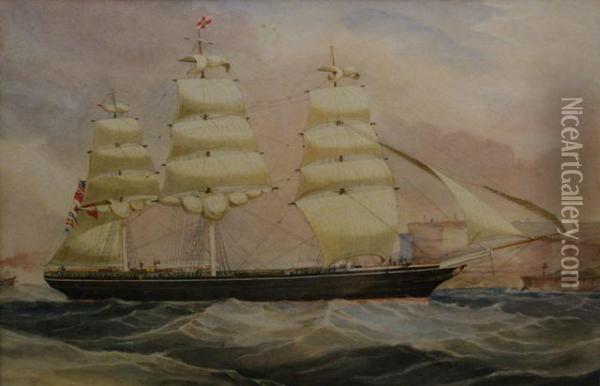 The Clippership Oil Painting - Frederick Garling