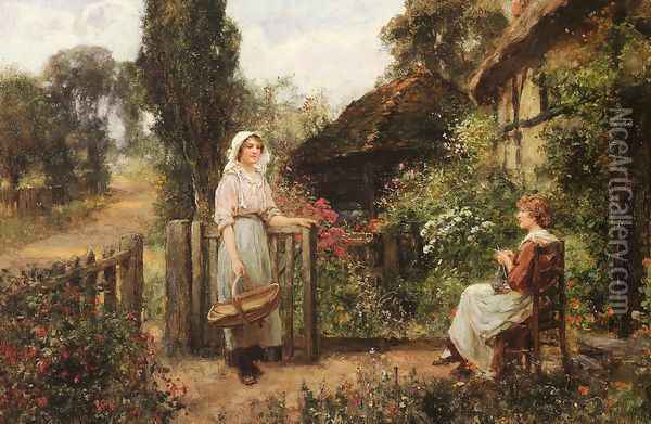 Friendly Neighbors Oil Painting - Henry John Yeend King