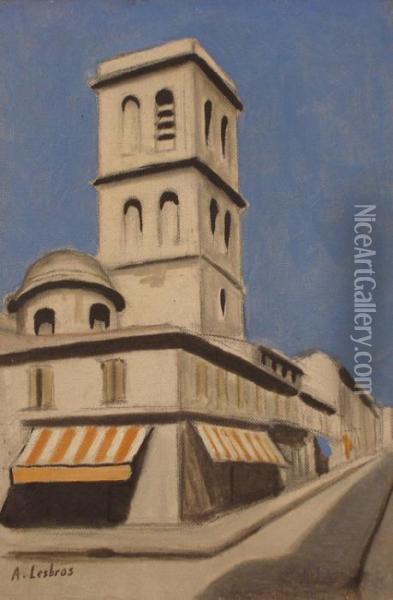 Clocher Eglise St Agricol Oil Painting - Alfred Lesbros