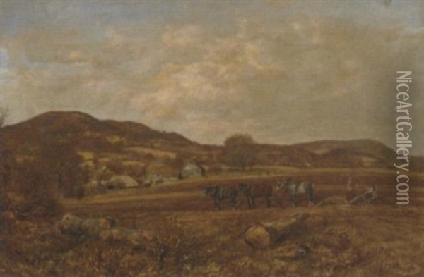 The Ploughman's Lunch Oil Painting - George William Mote