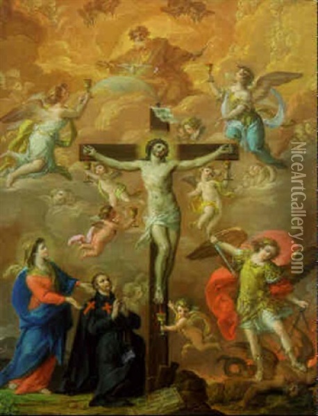 The Crucifixion Oil Painting - Giacinto Diana