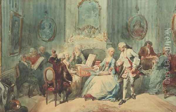 Musical gathering Oil Painting - Herman Frederik Carel ten Kate